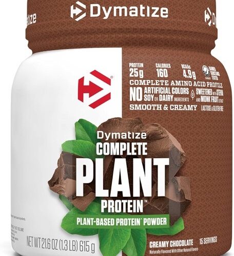 Dymatize Vegan Plant Protein, Creamy Chocolate, 25g Protein, 4.8g BCAAs, Complete Amino Acid Profile, 15 Servings